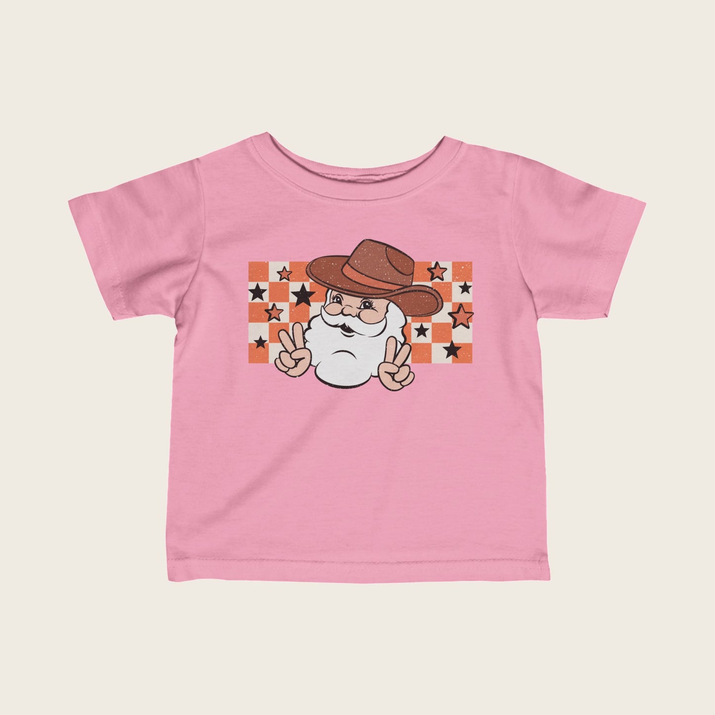 Christmas Infant Tee - Cowboy Santa
