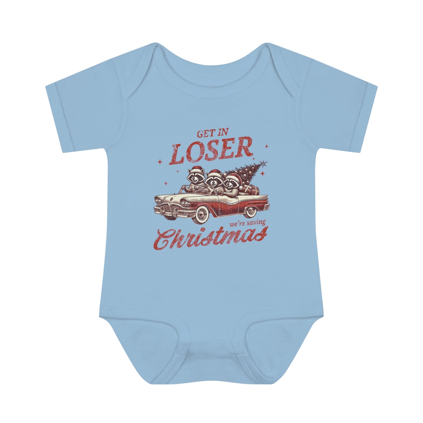 Baby Bodysuit Merry Christmas Infant Rib Jumpsuit Get In Loser