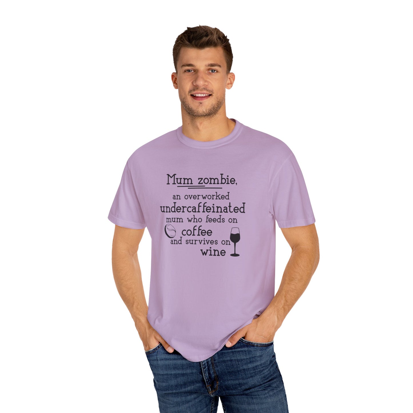 Comfort Colors® Mom Shirt Mom Zombie Shirt Wine Lover Shirt Coffee Lover Shirt Women Gift For Mother's Day Tee
