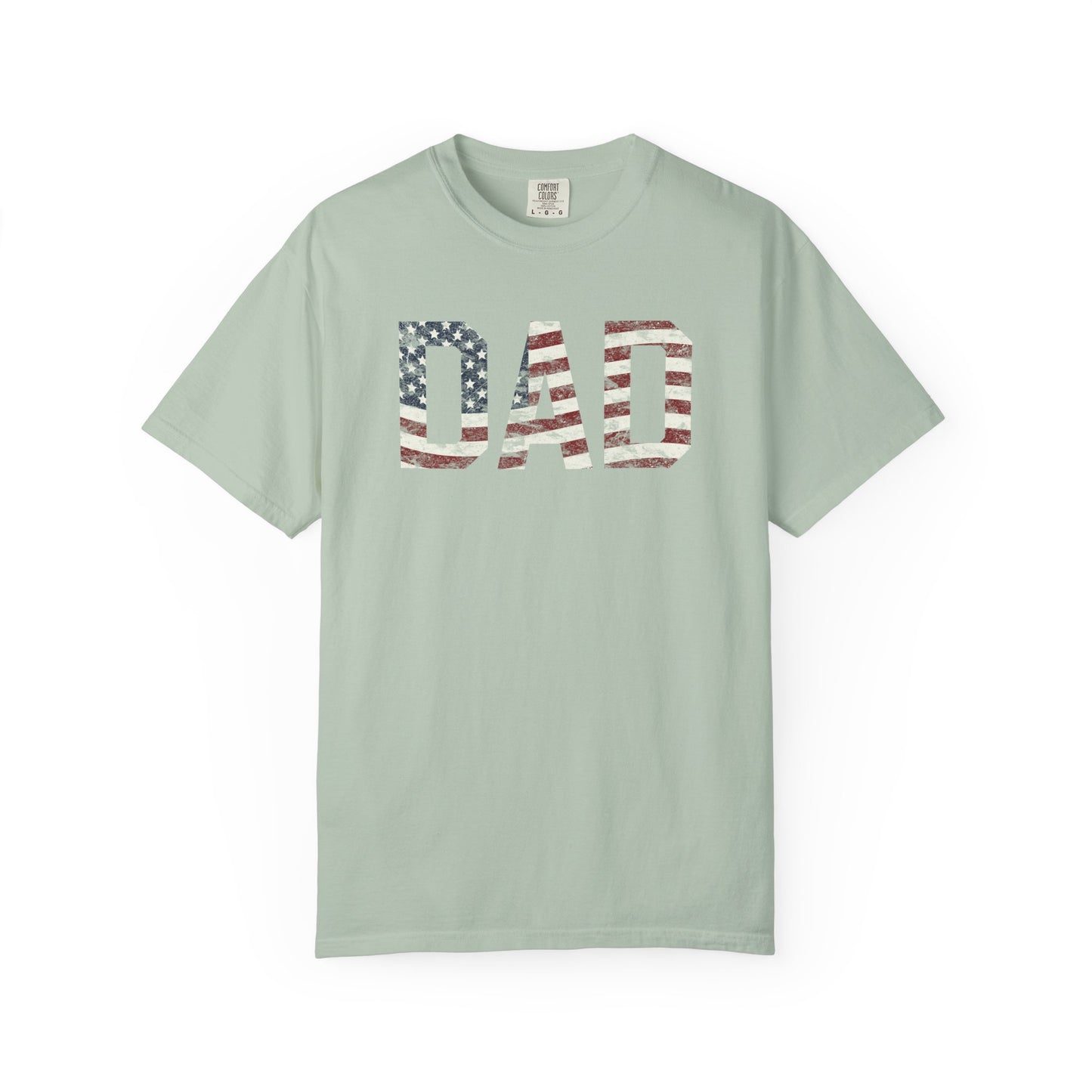 Dad 4th of July Shirt Comfort Colors® Independence Day Patriotic Mom Dad Gift Exhausted but Free USA Humor Shirt