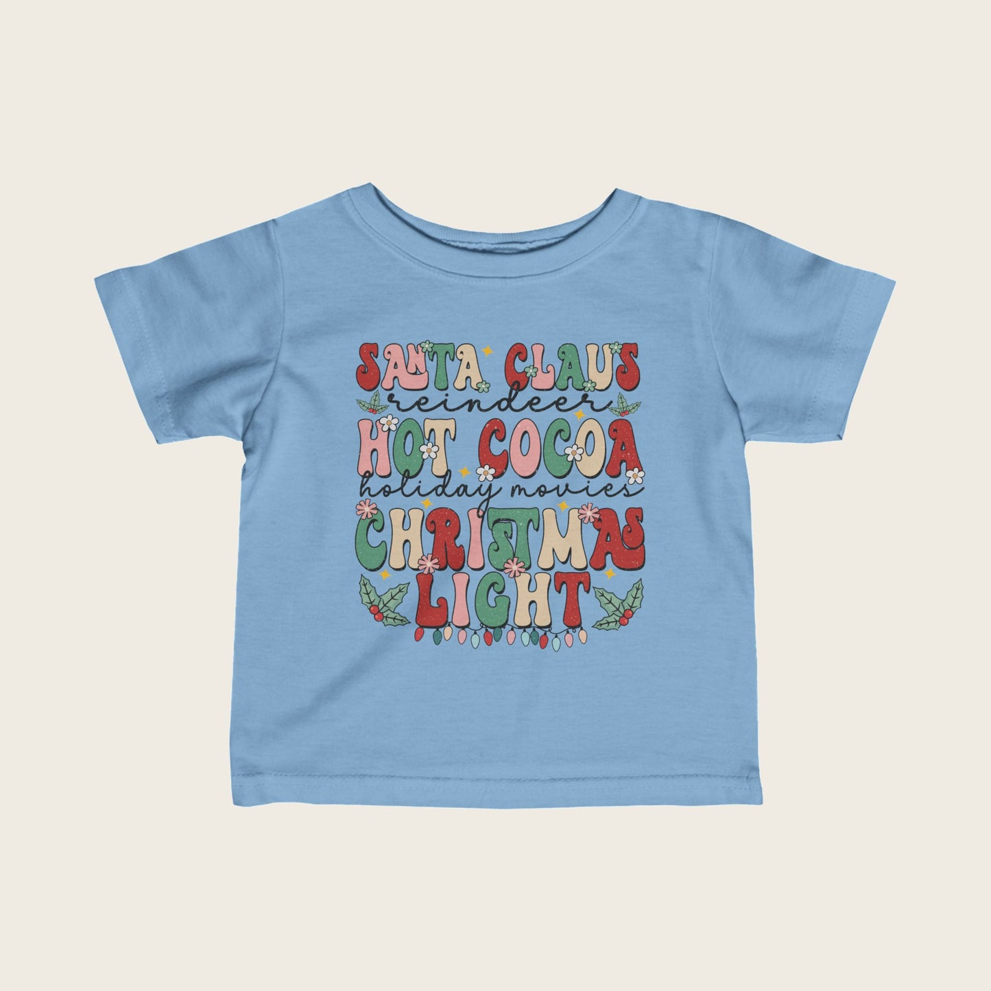 Infant Tee - Santa And Hot Coco Design