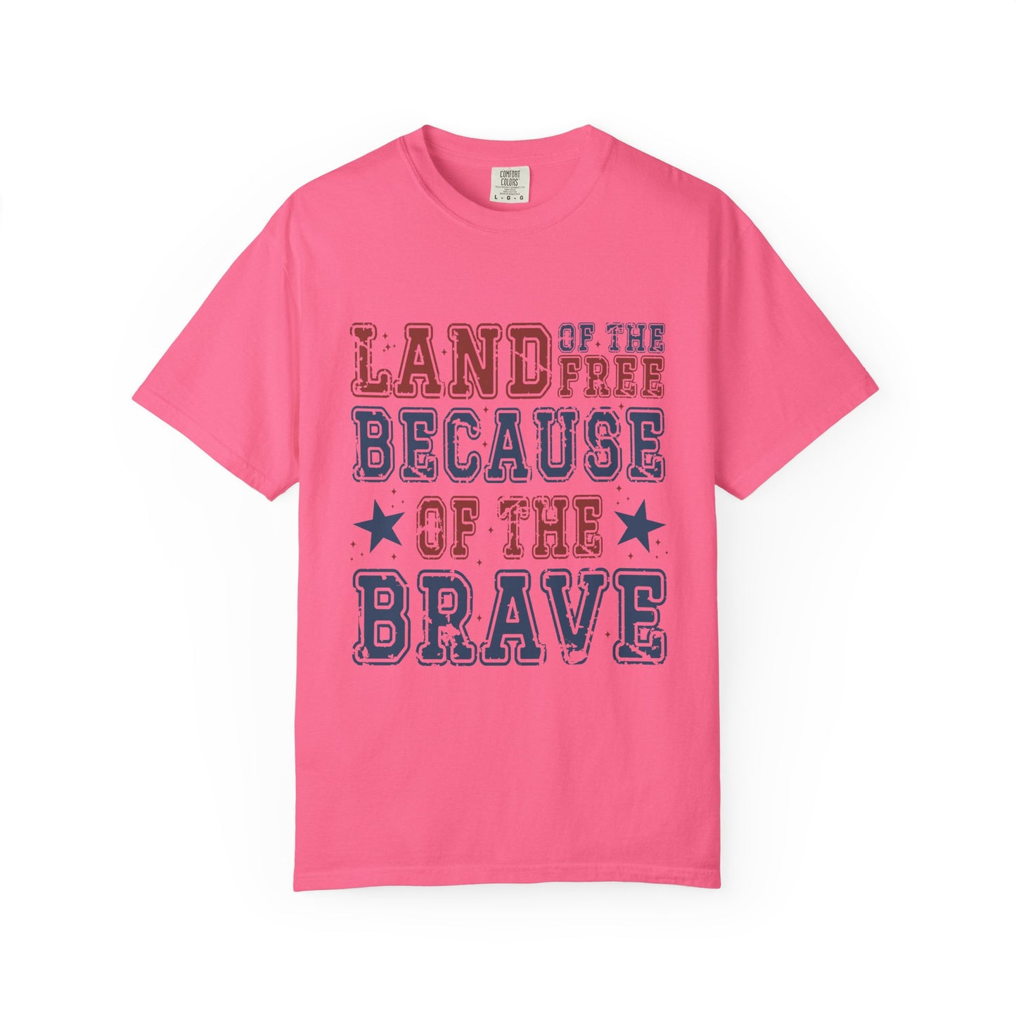 Land Of Free Shirt 4th of July Shirt Comfort Colors® Independence Day Patriotic Mom Dad Gift Exhausted but Free USA Humor Shirt