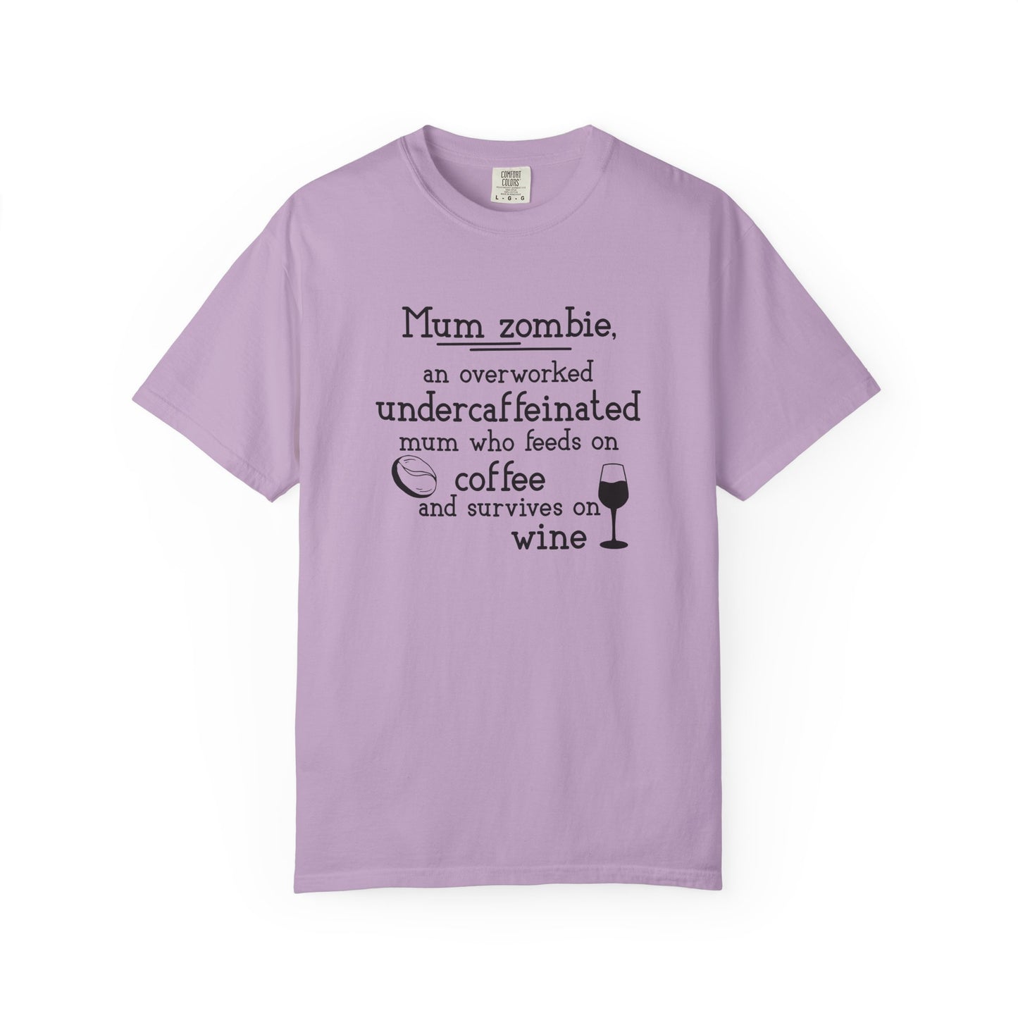 Comfort Colors® Mom Shirt Mom Zombie Shirt Wine Lover Shirt Coffee Lover Shirt Women Gift For Mother's Day Tee