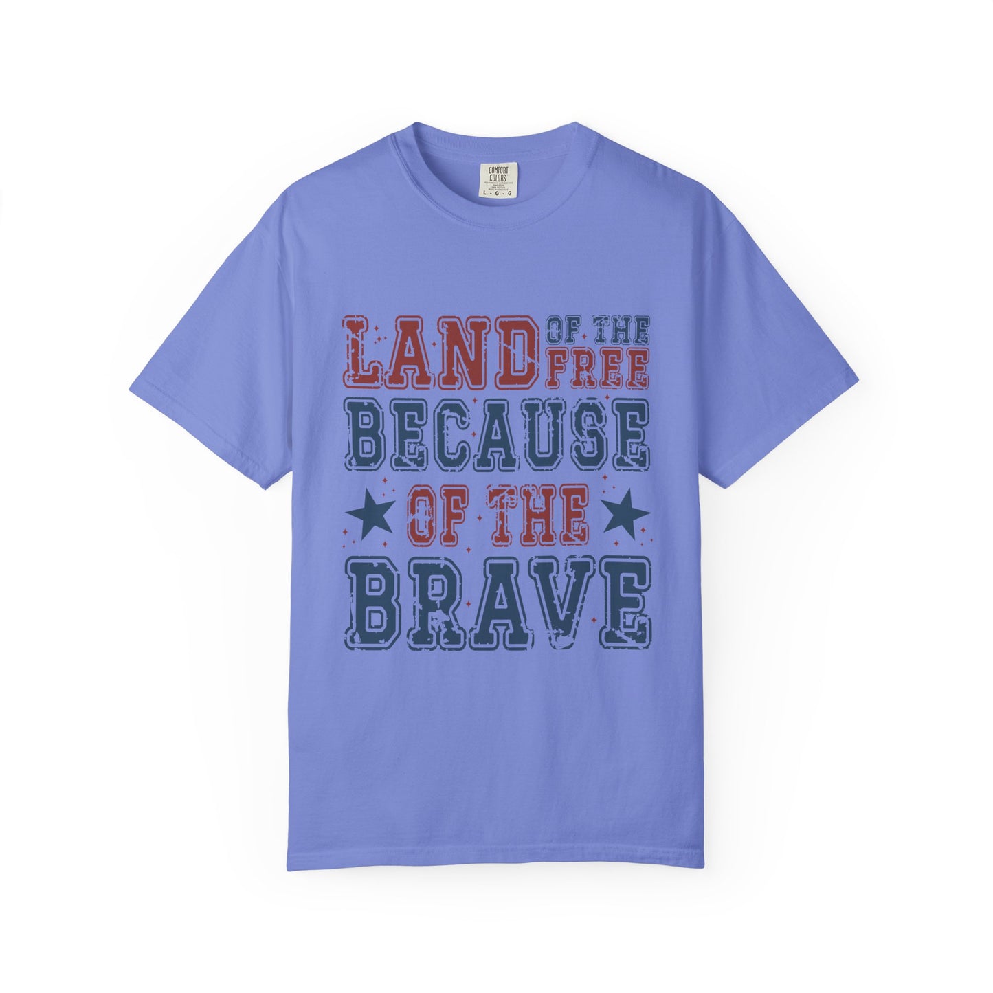 Land Of Free Shirt 4th of July Shirt Comfort Colors® Independence Day Patriotic Mom Dad Gift Exhausted but Free USA Humor Shirt
