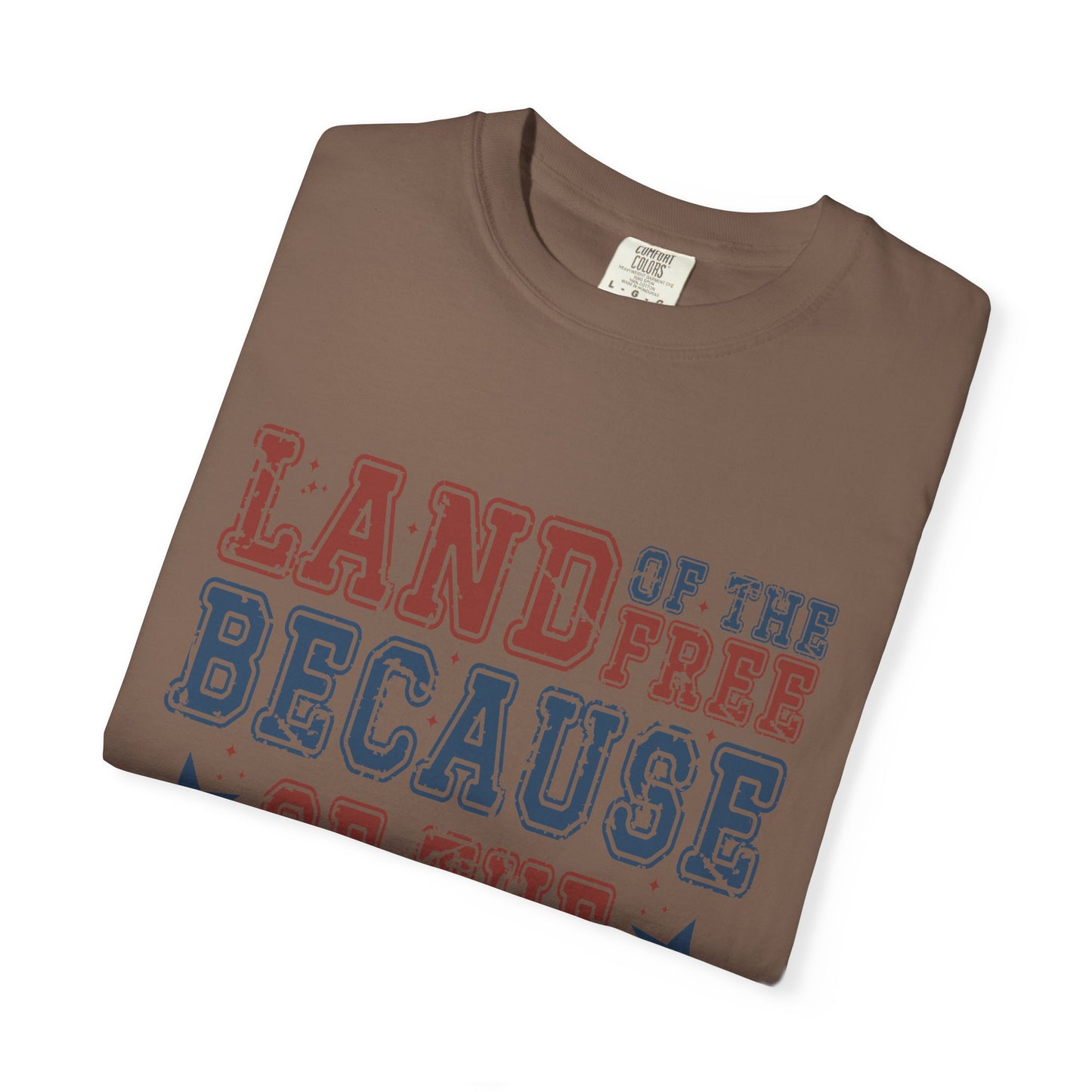 Land Of Free Shirt 4th of July Shirt Comfort Colors® Independence Day Patriotic Mom Dad Gift Exhausted but Free USA Humor Shirt