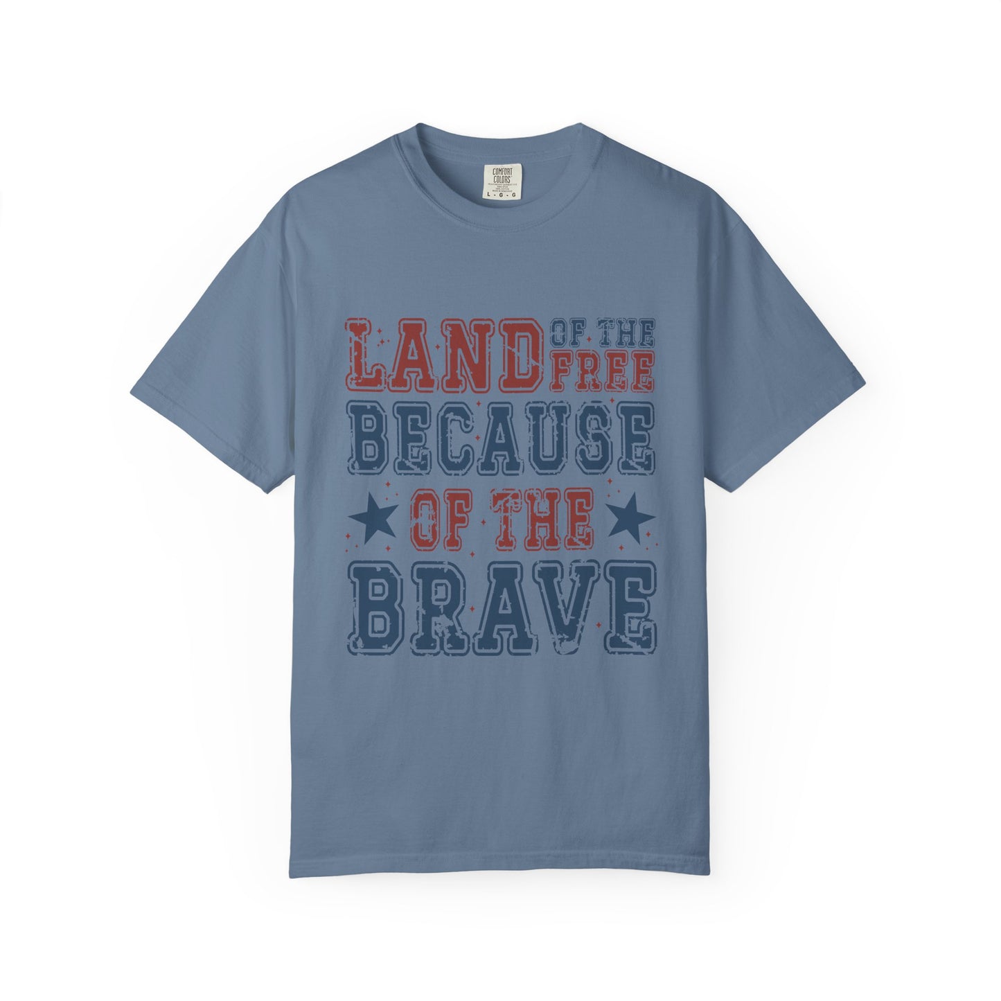 Land Of Free Shirt 4th of July Shirt Comfort Colors® Independence Day Patriotic Mom Dad Gift Exhausted but Free USA Humor Shirt