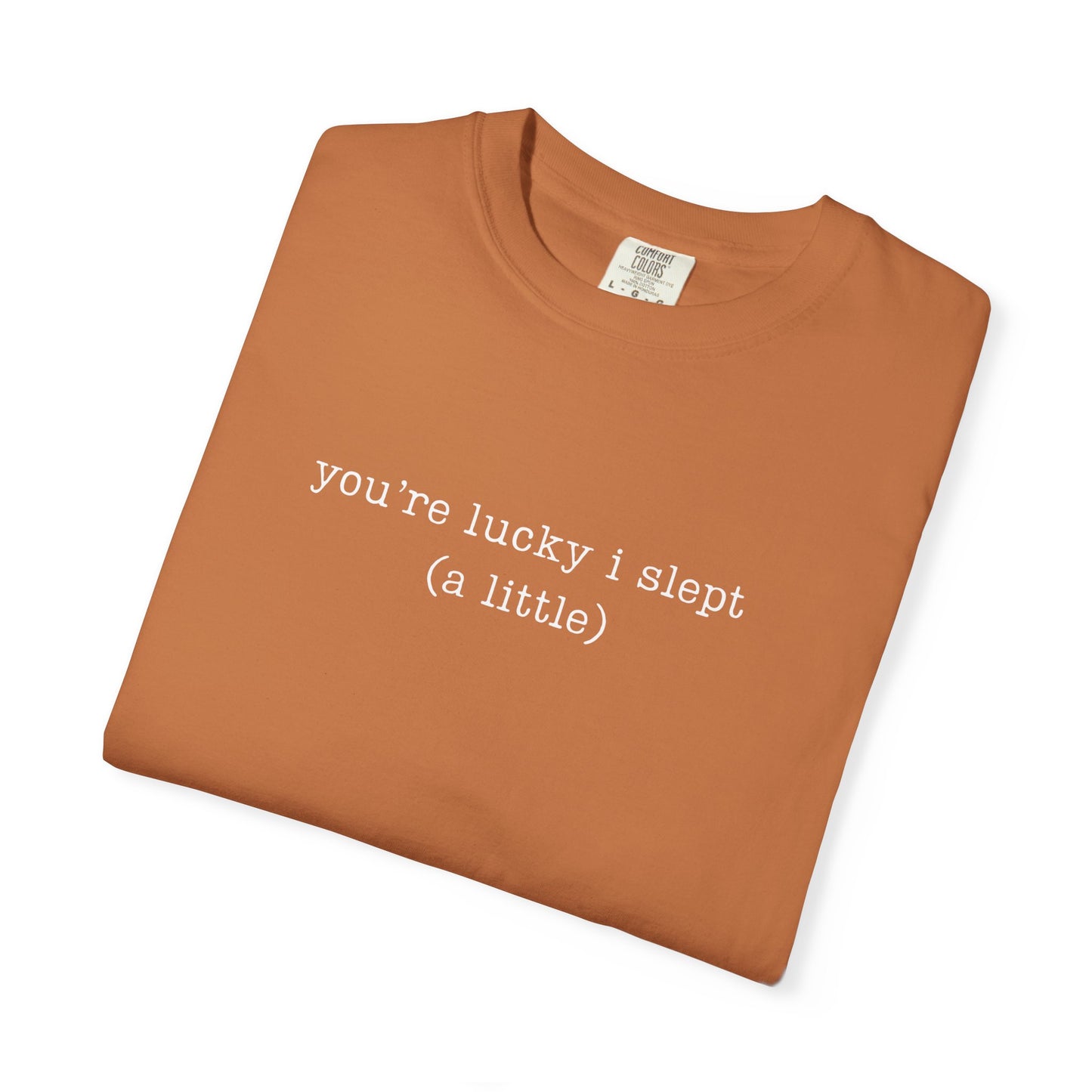 You're Lucky I Slept (a little) Funny Parenting Tee Comfort ColorsĀ® T-Shirt Meme Shirt Humor Birthday Gift For Mama Dad