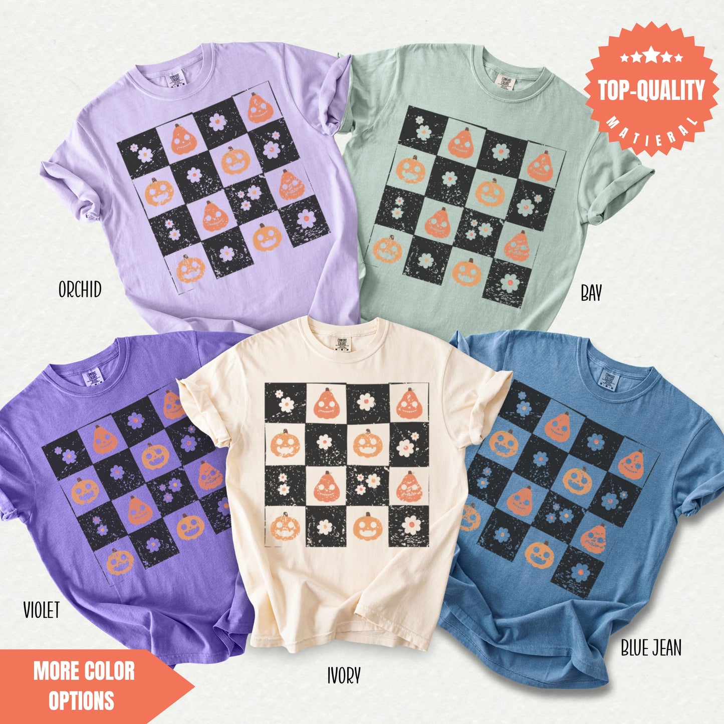a group of t - shirts with different designs on them