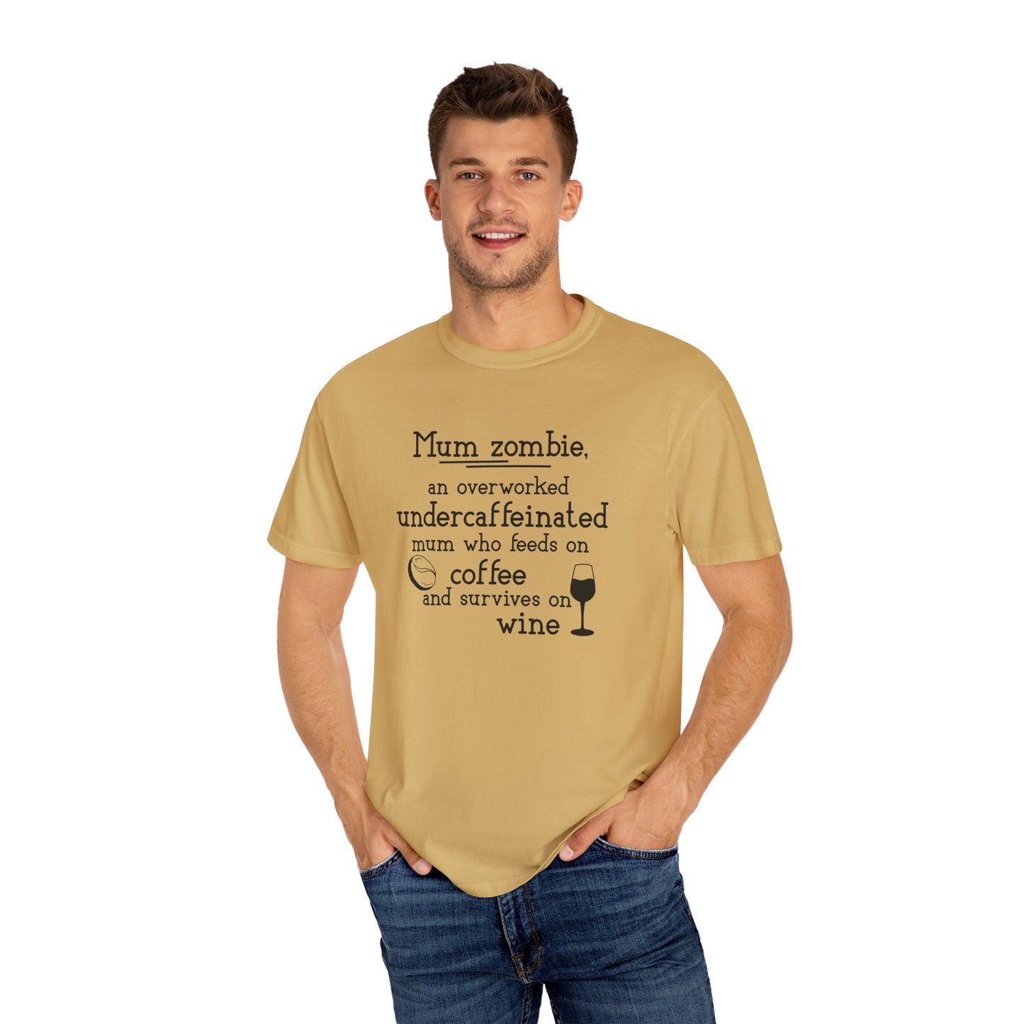 Comfort Colors® Mom Shirt Mom Zombie Shirt Wine Lover Shirt Coffee Lover Shirt Women Gift For Mother's Day Tee