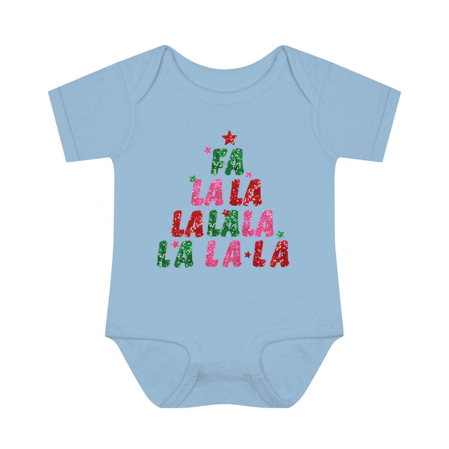 Baby Bodysuit Merry Christmas Infant Rib Jumpsuit Fa La La