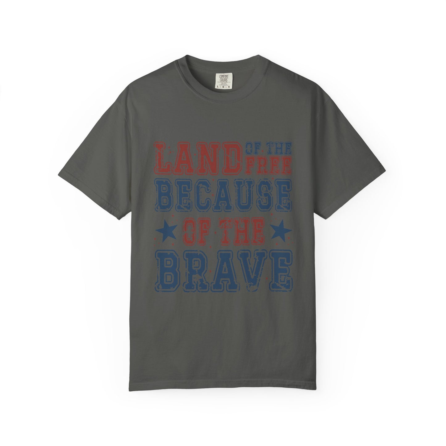 Land Of Free Shirt 4th of July Shirt Comfort Colors® Independence Day Patriotic Mom Dad Gift Exhausted but Free USA Humor Shirt