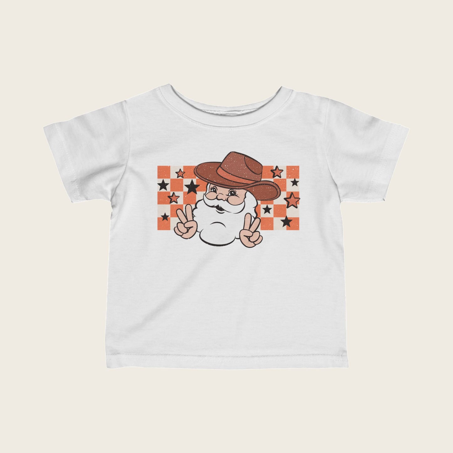 Christmas Infant Tee - Cowboy Santa