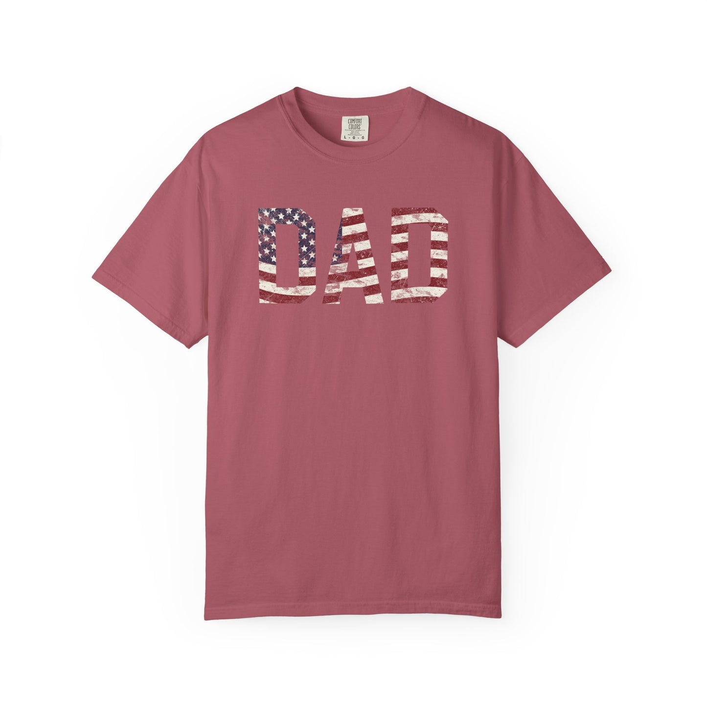 Dad 4th of July Shirt Comfort Colors® Independence Day Patriotic Mom Dad Gift Exhausted but Free USA Humor Shirt
