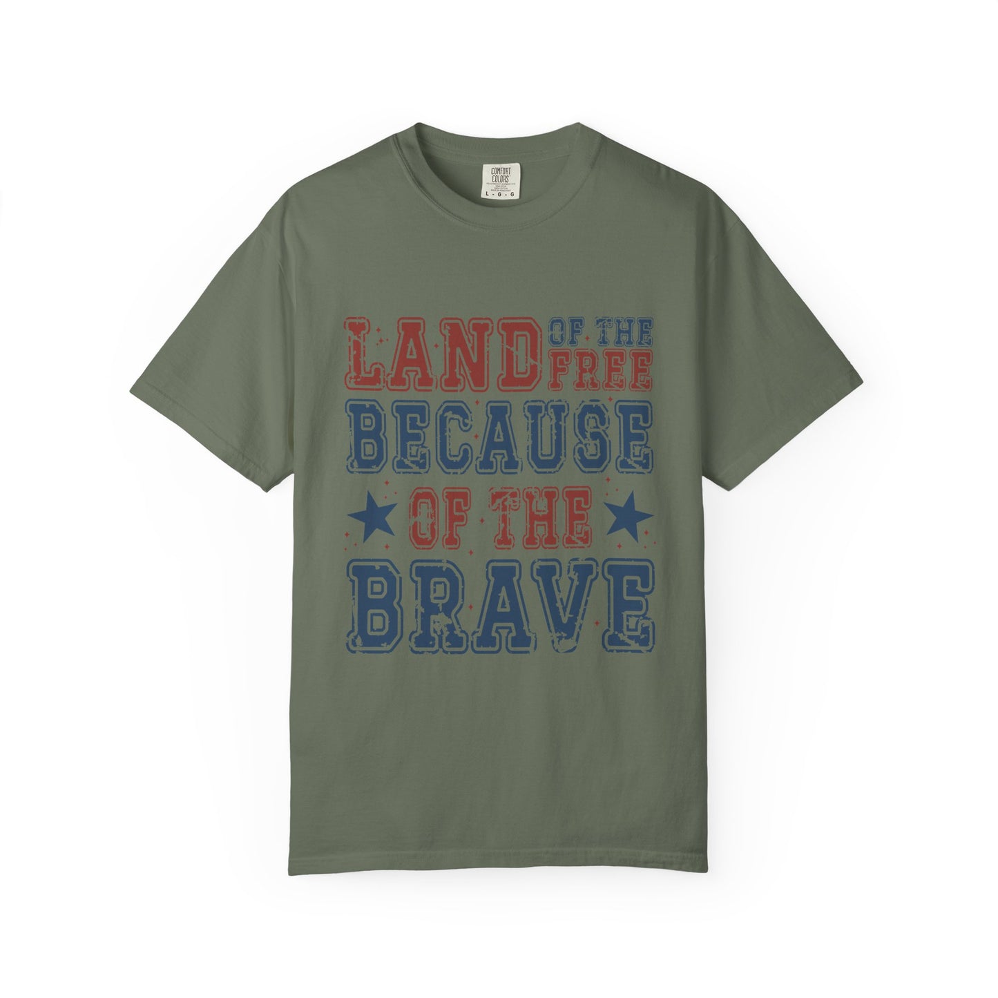 Land Of Free Shirt 4th of July Shirt Comfort Colors® Independence Day Patriotic Mom Dad Gift Exhausted but Free USA Humor Shirt