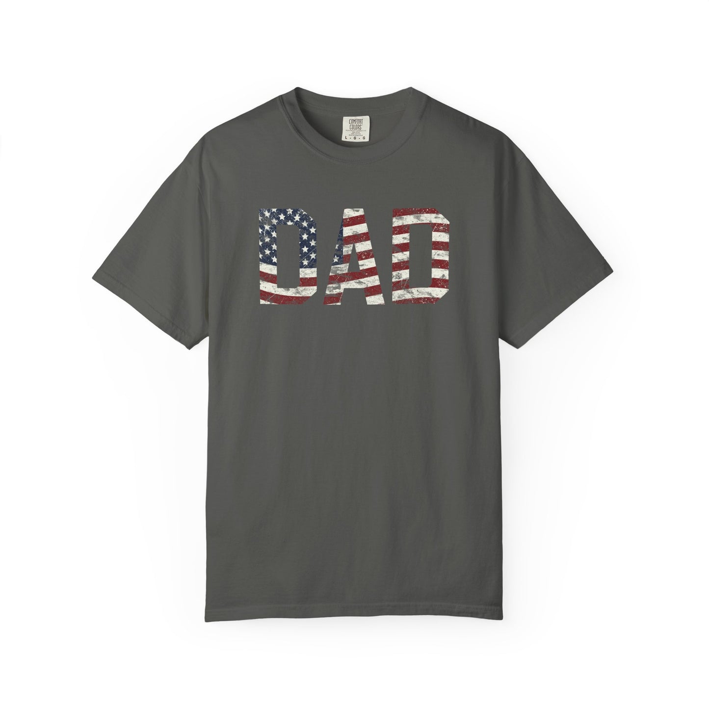 Dad 4th of July Shirt Comfort Colors® Independence Day Patriotic Mom Dad Gift Exhausted but Free USA Humor Shirt