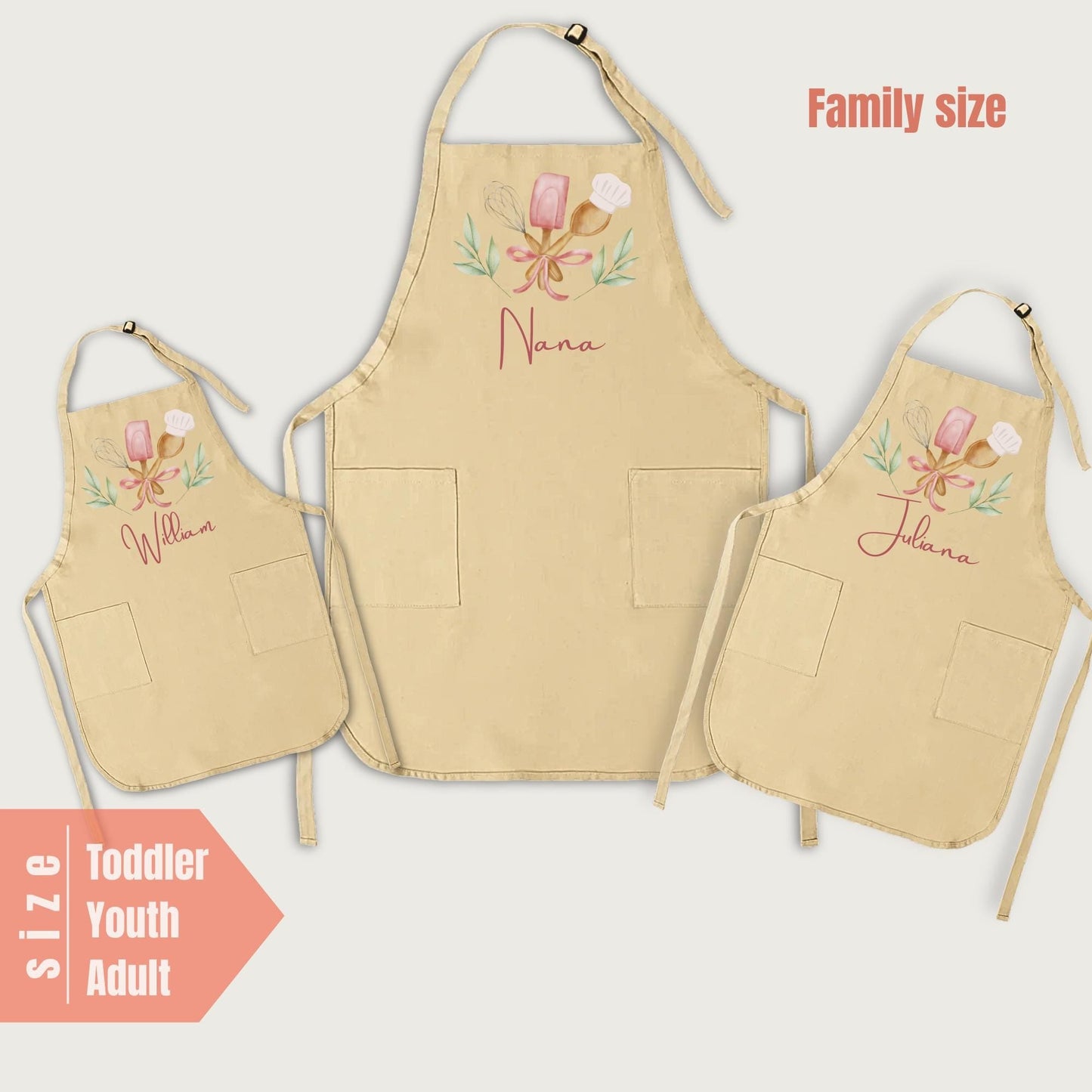 Personalized Name Family Baking Apron