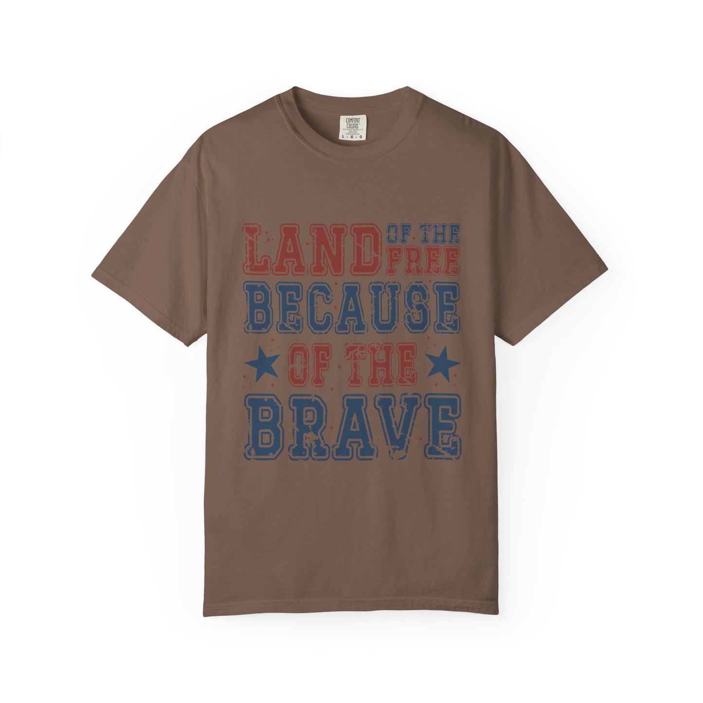 Land Of Free Shirt 4th of July Shirt Comfort Colors® Independence Day Patriotic Mom Dad Gift Exhausted but Free USA Humor Shirt