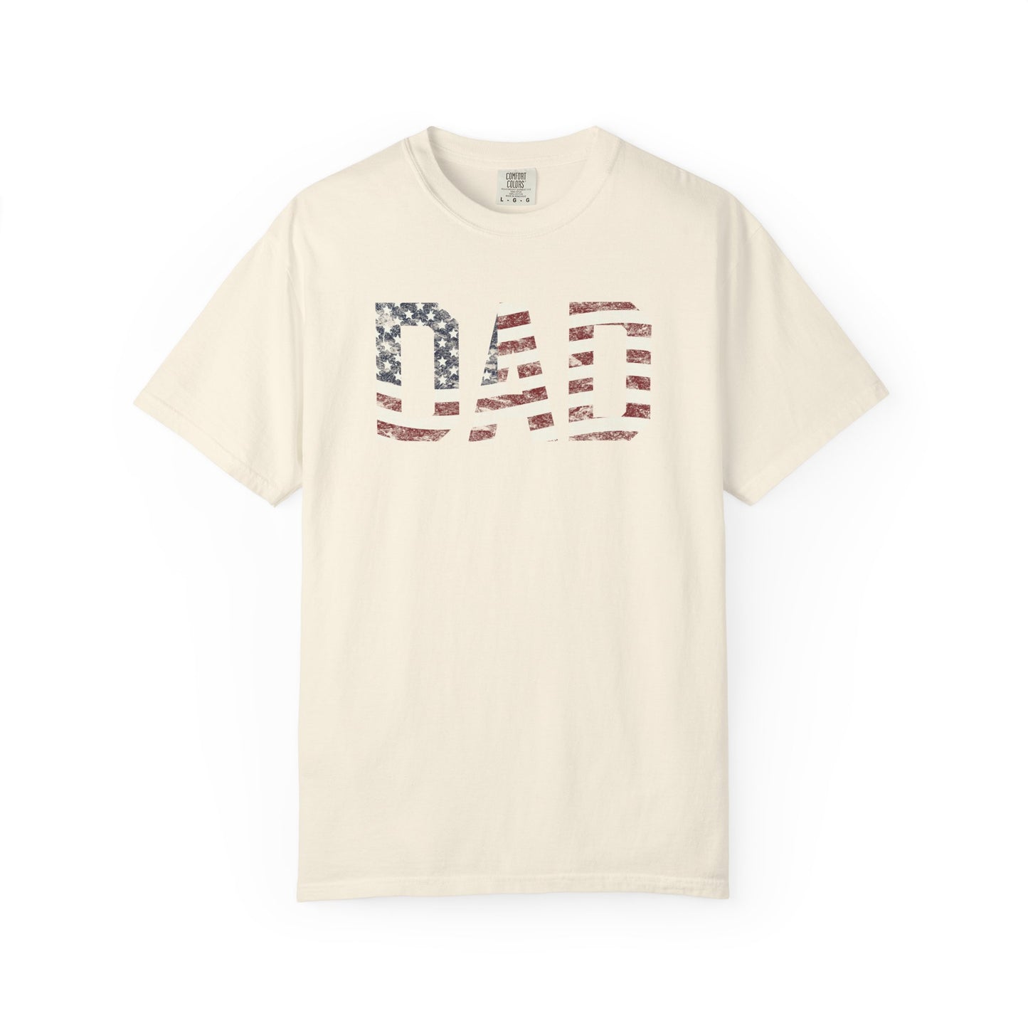 Dad 4th of July Shirt Comfort Colors® Independence Day Patriotic Mom Dad Gift Exhausted but Free USA Humor Shirt