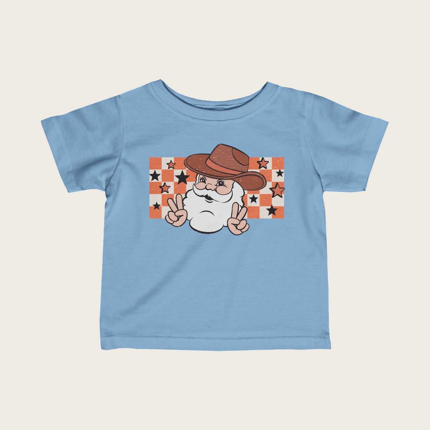 Christmas Infant Tee - Cowboy Santa