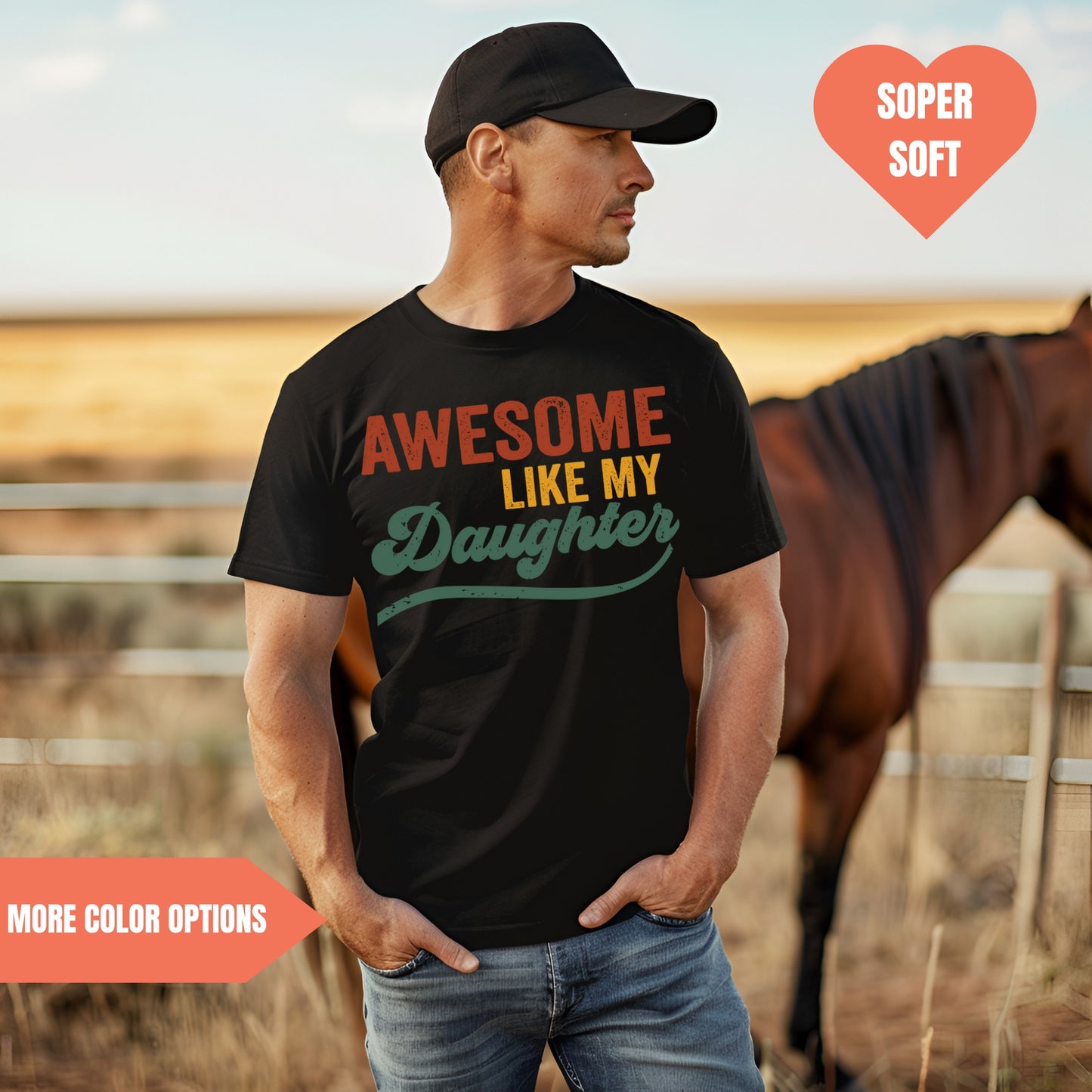 Awesome Like My Daughter Retro T-Shirt
