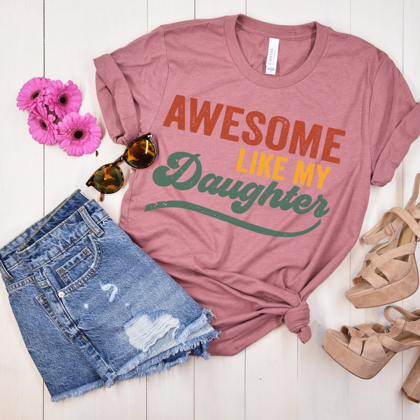 Awesome Like My Daughter Retro T-Shirt