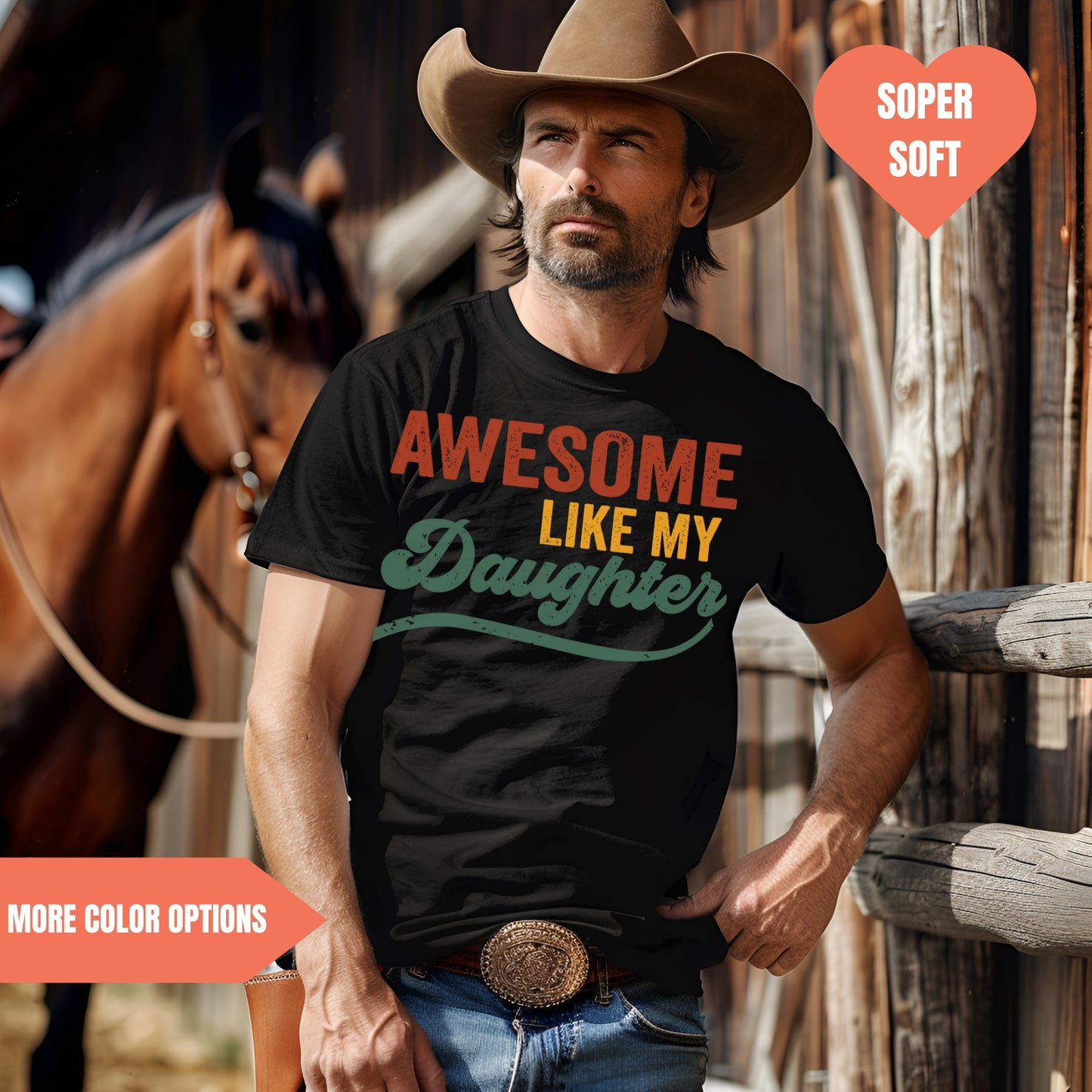 Awesome Like My Daughter Retro T-Shirt