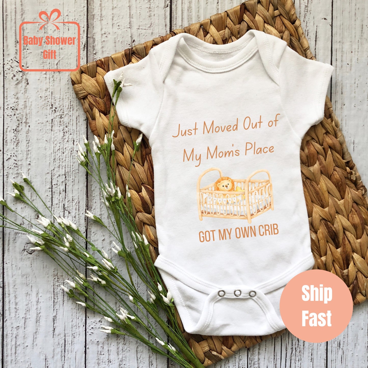 Got My Own Crib Gift Newborn Baby Bodysuit XXSA1