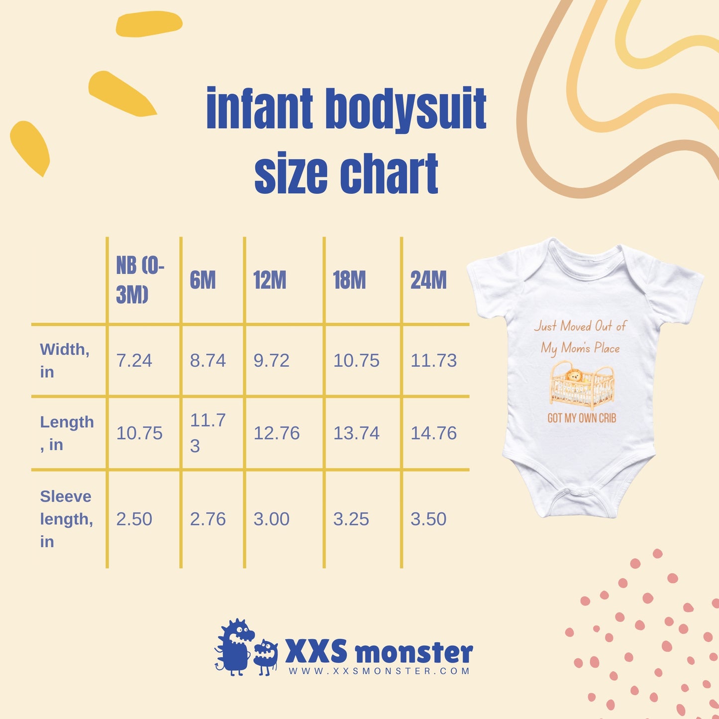 Got My Own Crib Gift Newborn Baby Bodysuit XXSA1