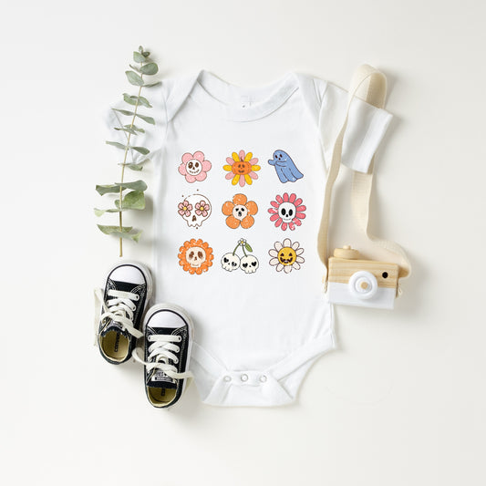 Groovy GhostHalloween Baby Bodysuit