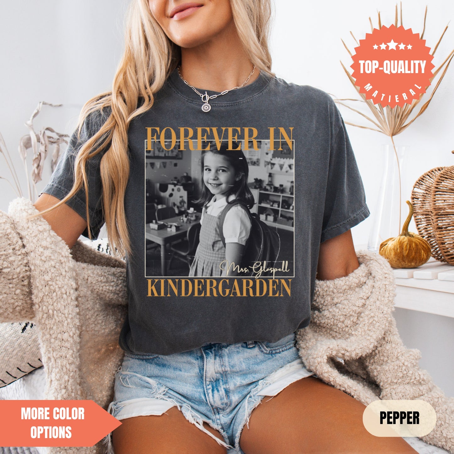 Personalised Photo Shirt Forever In Kindergarden