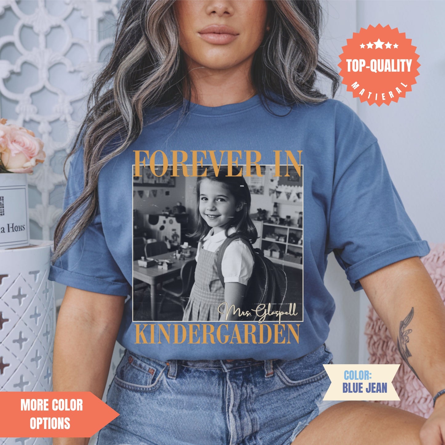 Personalised Photo Shirt Forever In Kindergarden