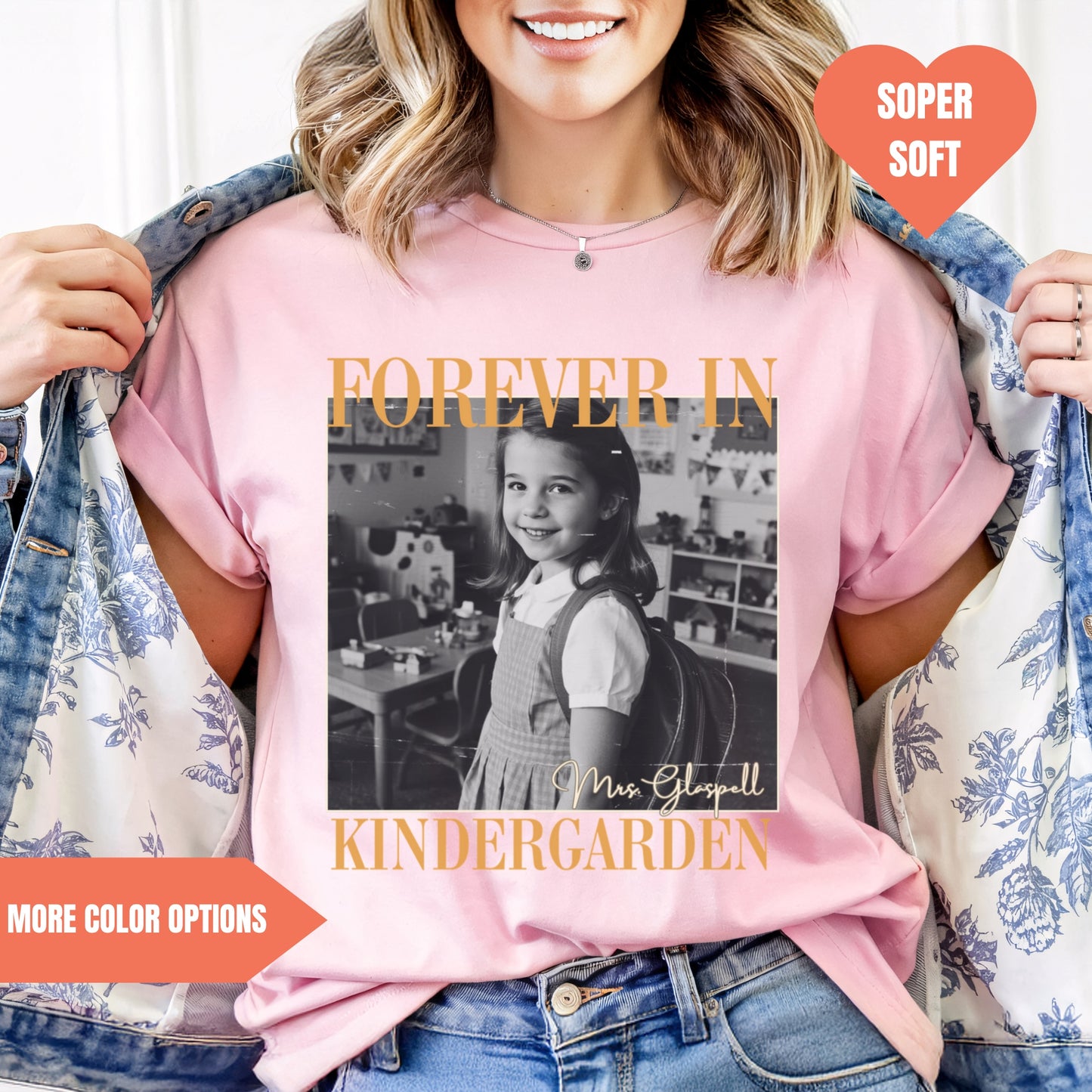 Personalised Photo Shirt Forever In Kindergarden