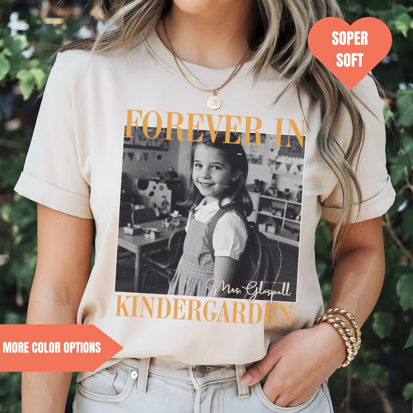 Personalised Photo Shirt Forever In Kindergarden