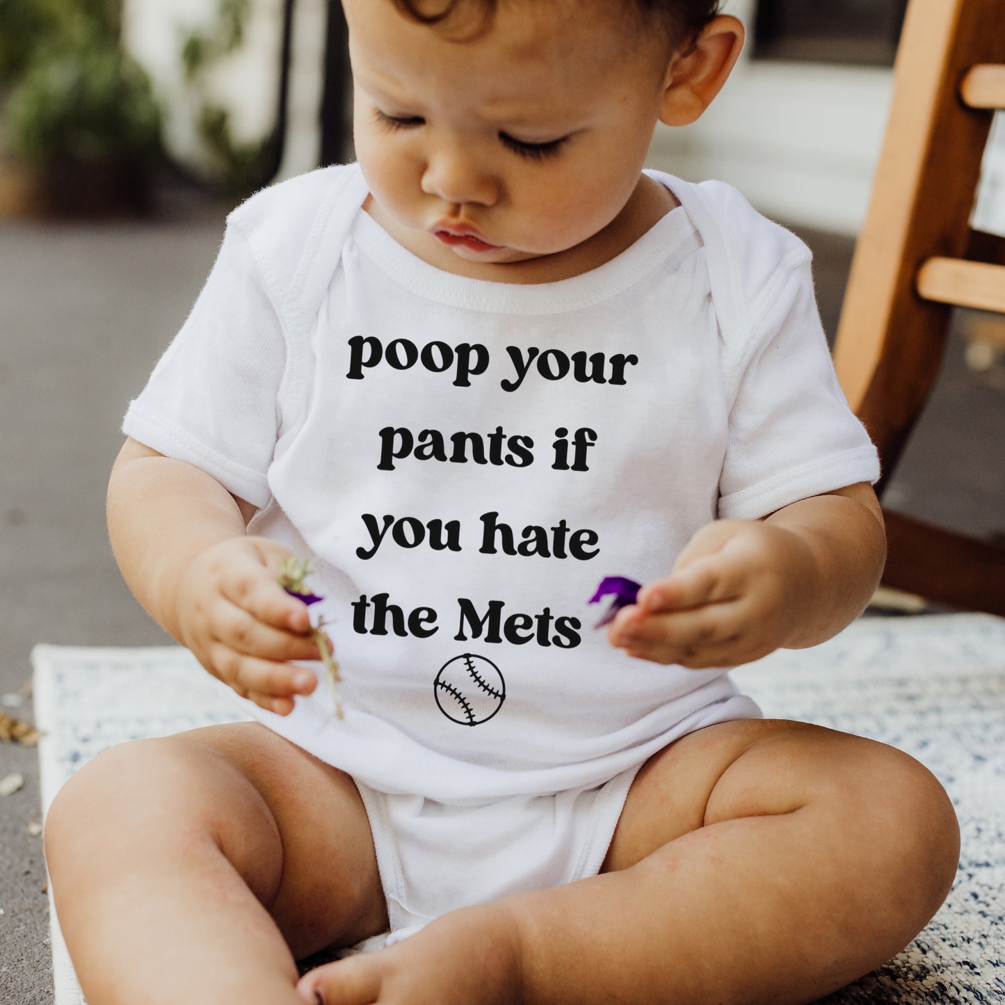 Poop Your Pants If You Hate the Mets Baby Bodysuit Baseball Game Day Outfit