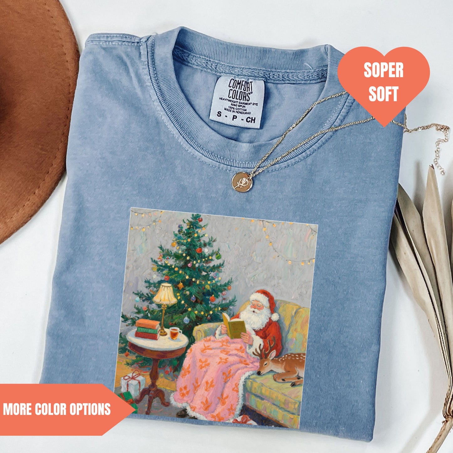 Sleighing Books, Not Bells Book Lover Christmas T-Shirt Comfort Colors