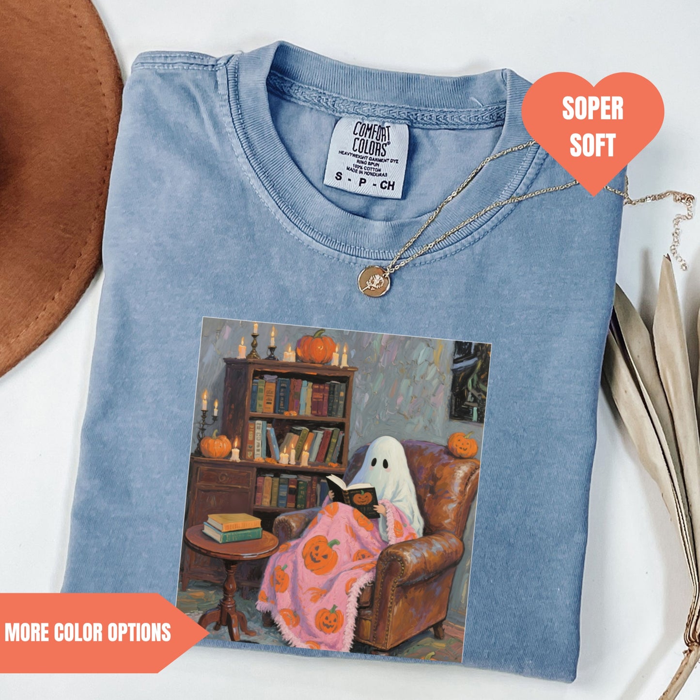 Just One More Chapter Before I Haunt You Halloween Book Lover T-Shirt Comfort Colors