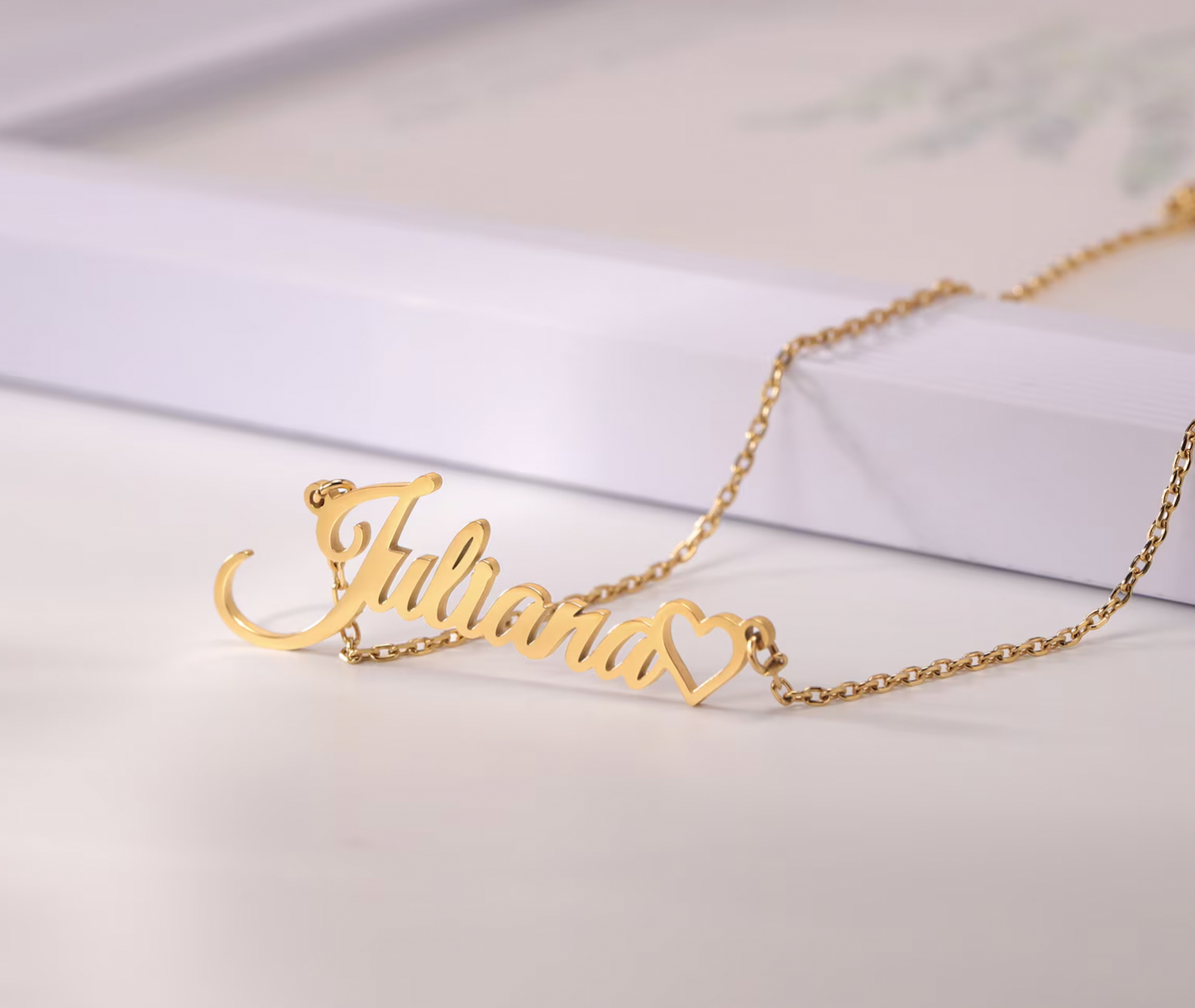 Custom Name Necklace With Heart