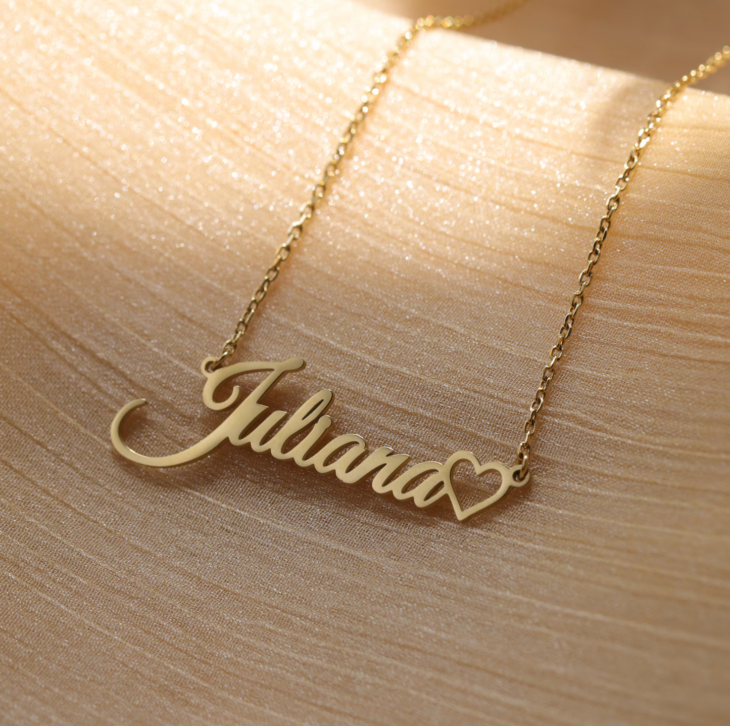Custom Name Necklace With Heart