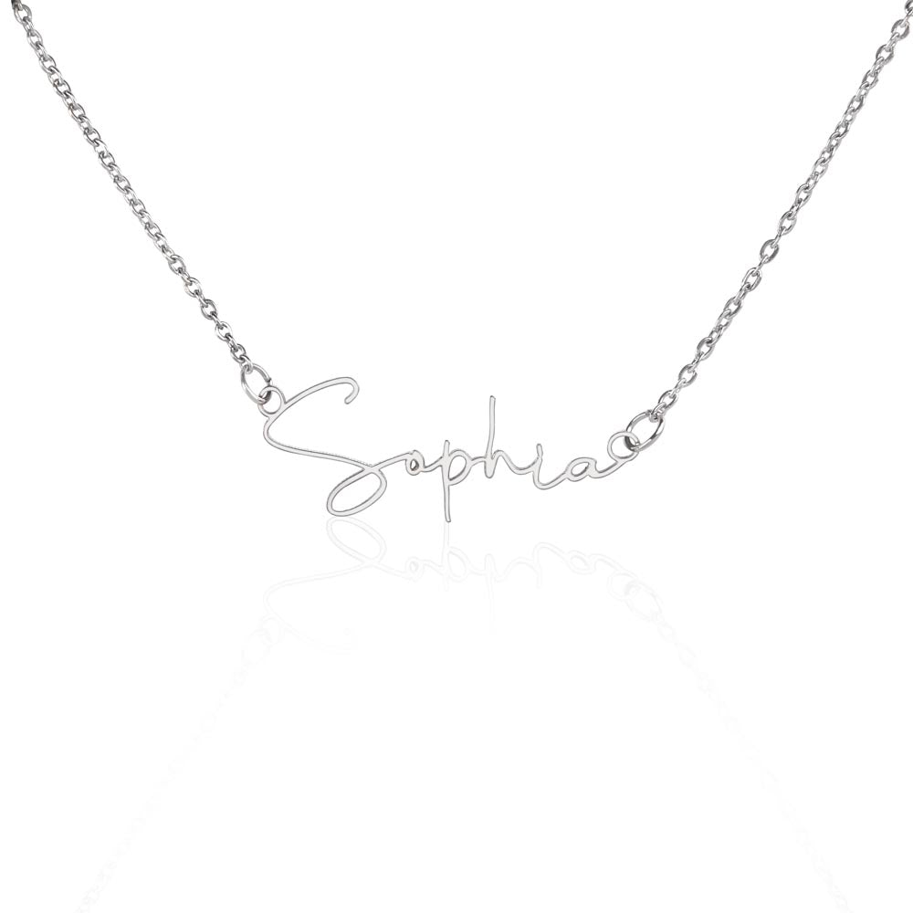 Dainty Minimalist Name Necklace 18K Gold