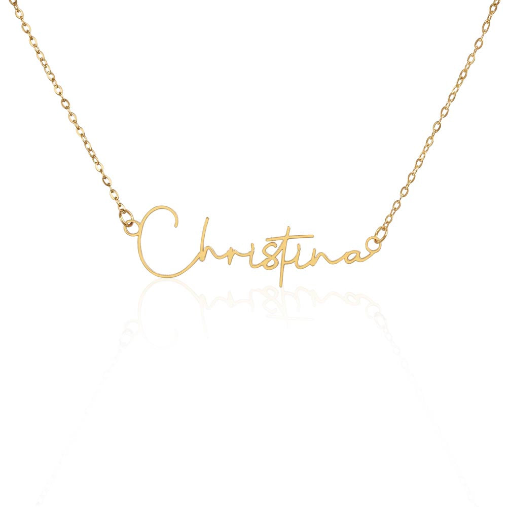 Dainty Minimalist Name Necklace 18K Gold