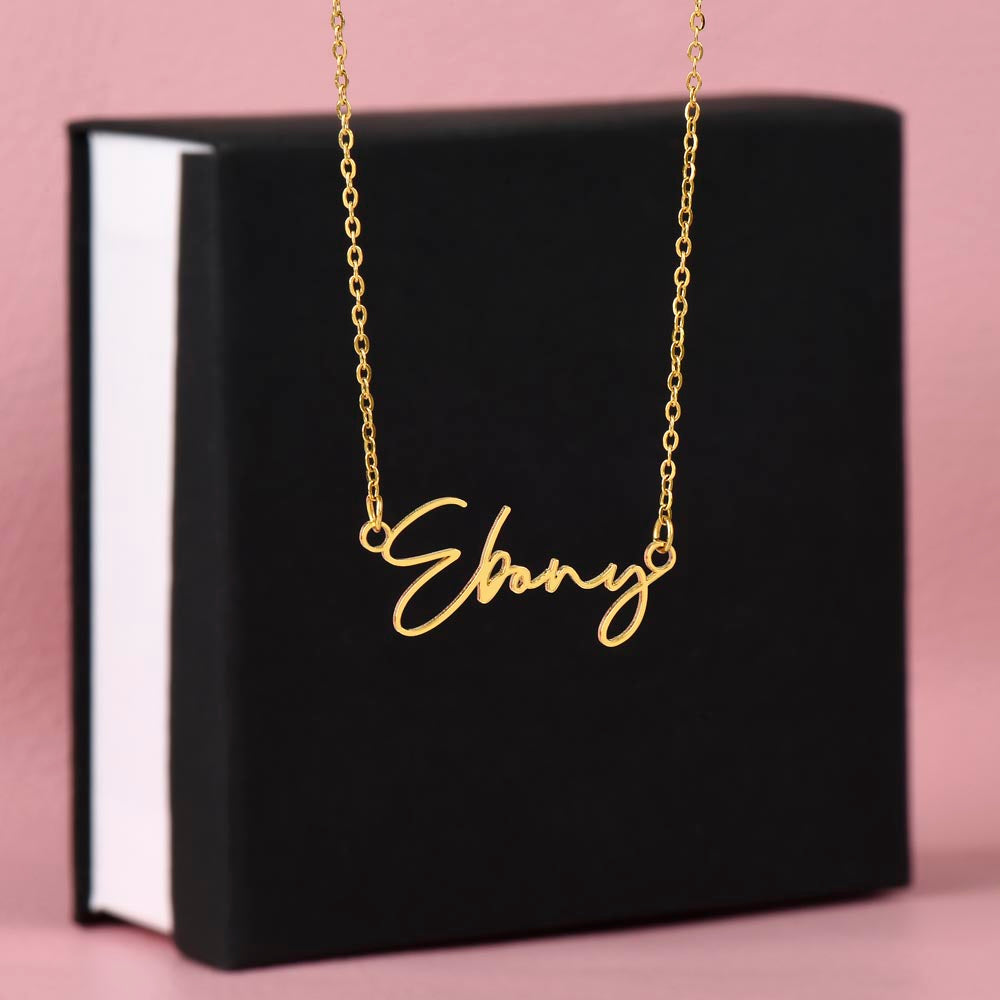 Dainty Minimalist Name Necklace 18K Gold