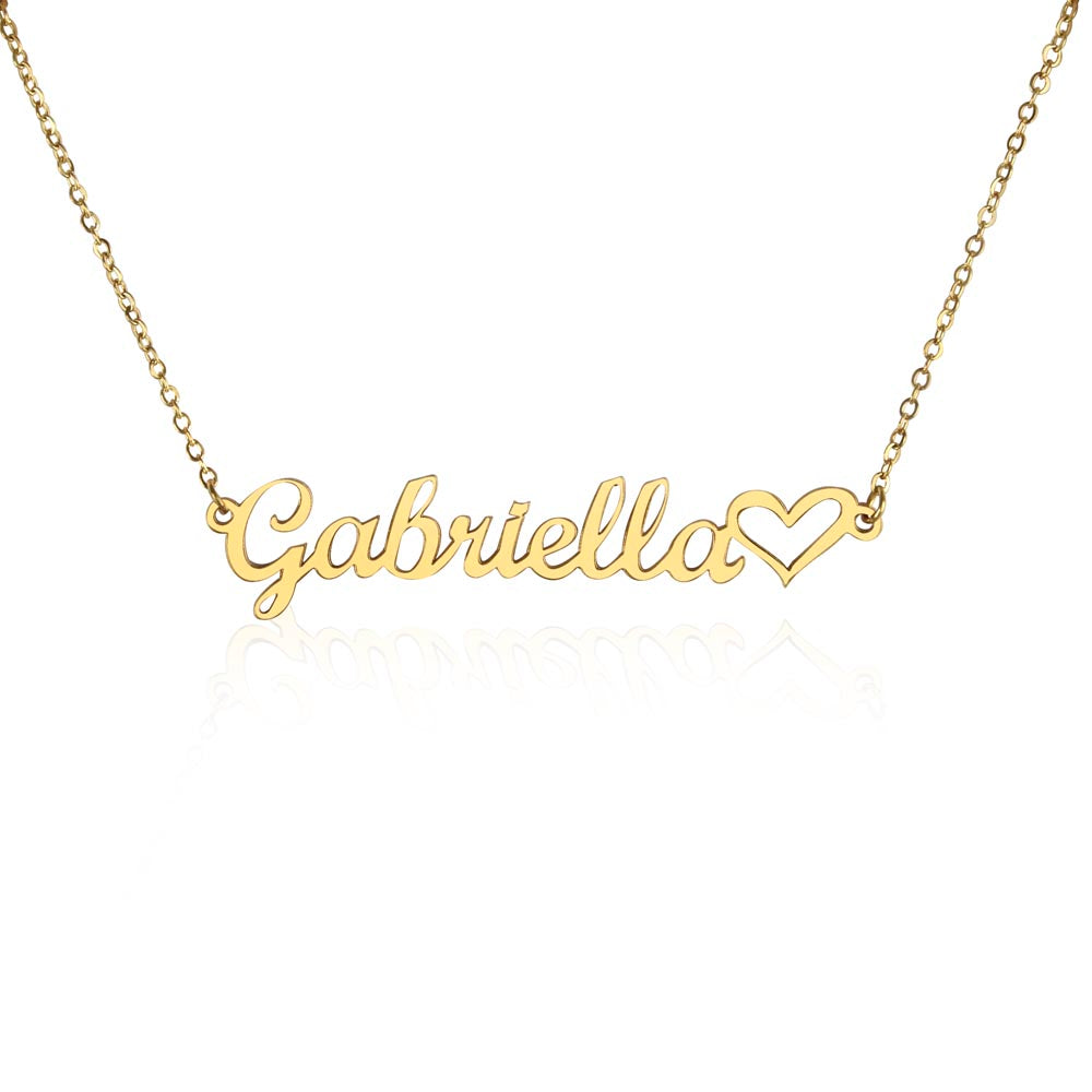 Custom Name Necklace With Heart
