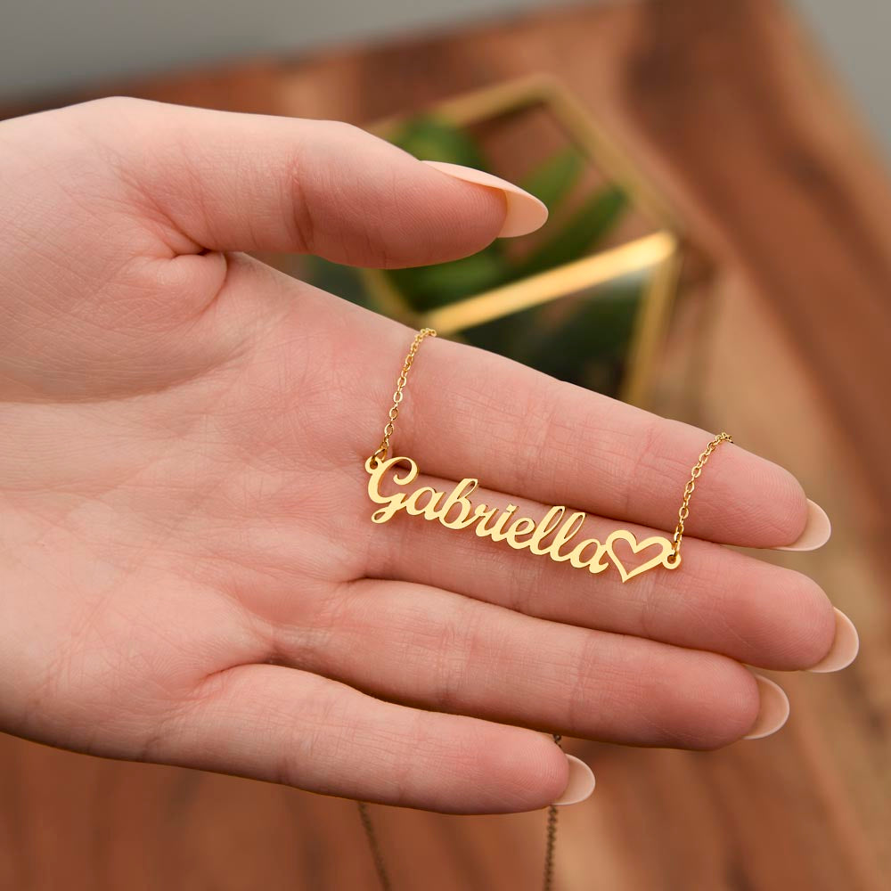 Custom Name Necklace With Heart