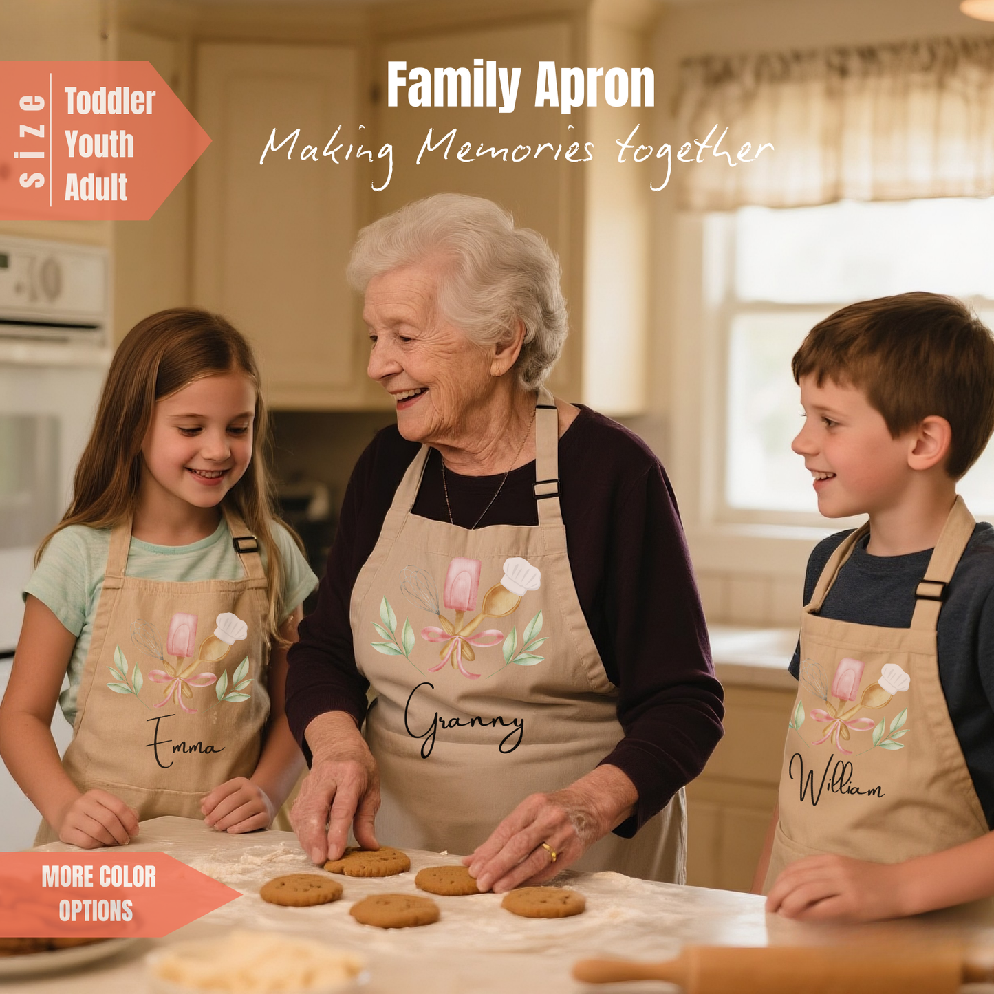 Personalized Name Family Baking Apron