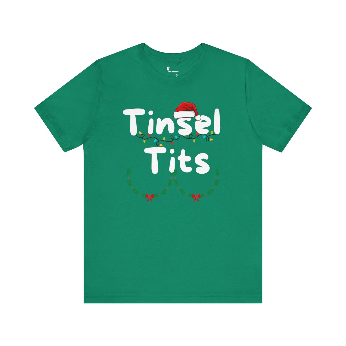 Christmas Couple Funny T-Shirt Tinsel Tits XXS02