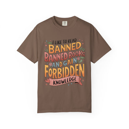 I Like To Read Banned Books Shirt Banned Books Comfort Colors® Shirt Unisex Super Soft Premium Graphic T-Shirt,Reading Shirt Librarian Shirt