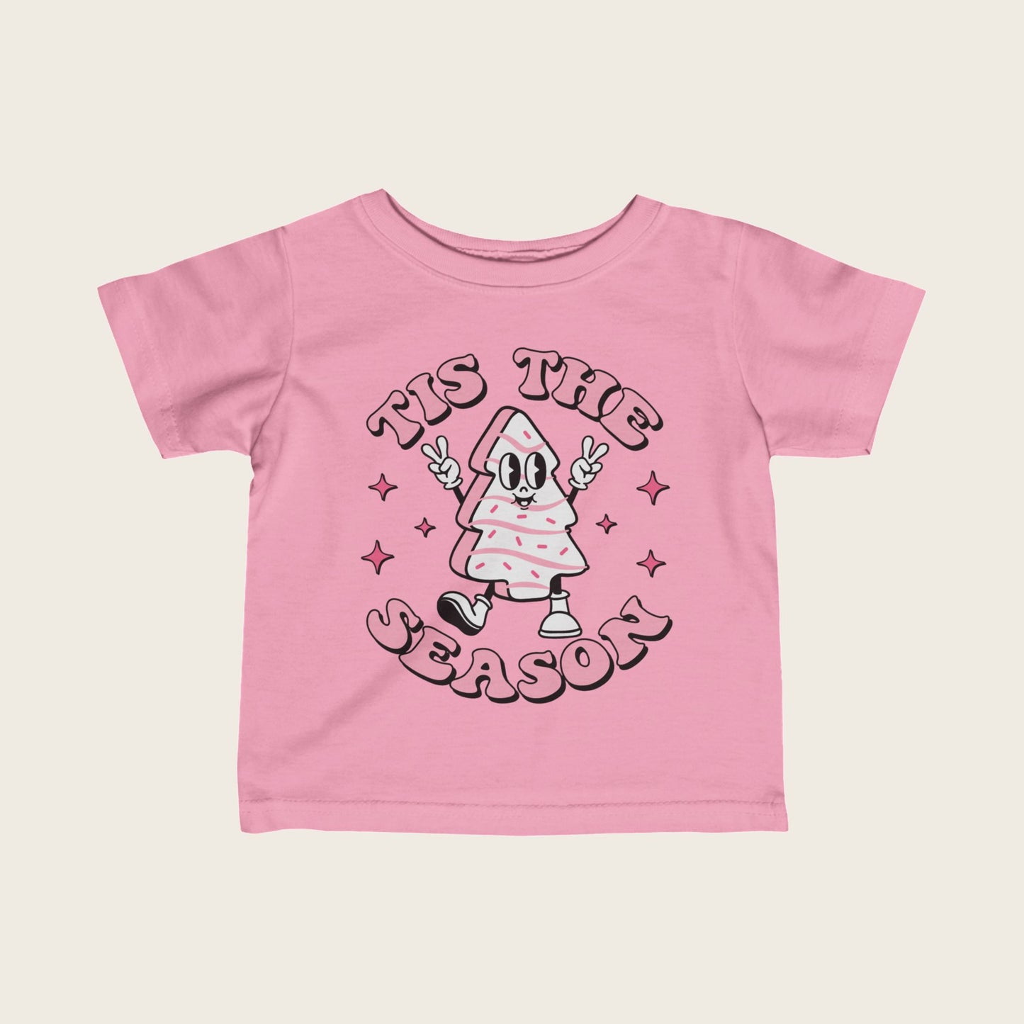 Christmas Infant Tee - This Is The Season Pink02