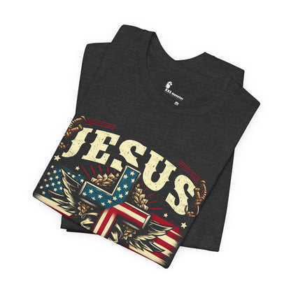 Adult Tee Jesus is my Savior, and Trump is my President