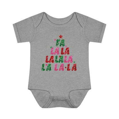 Baby Bodysuit Merry Christmas Infant Rib Jumpsuit Fa La La