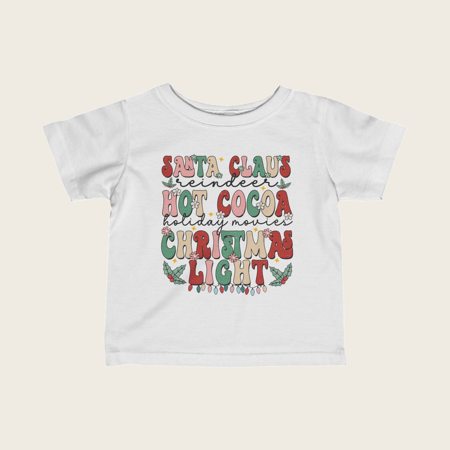 Infant Tee - Santa And Hot Coco Design